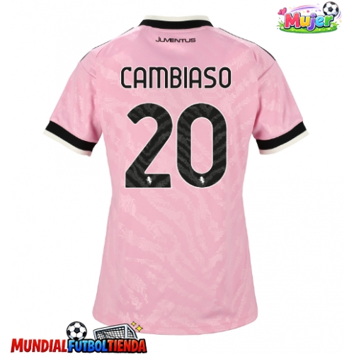 Camiseta Juventus Andrea Cambiaso #20 Segunda Equipación Replica 2026-27 para mujer mangas cortas